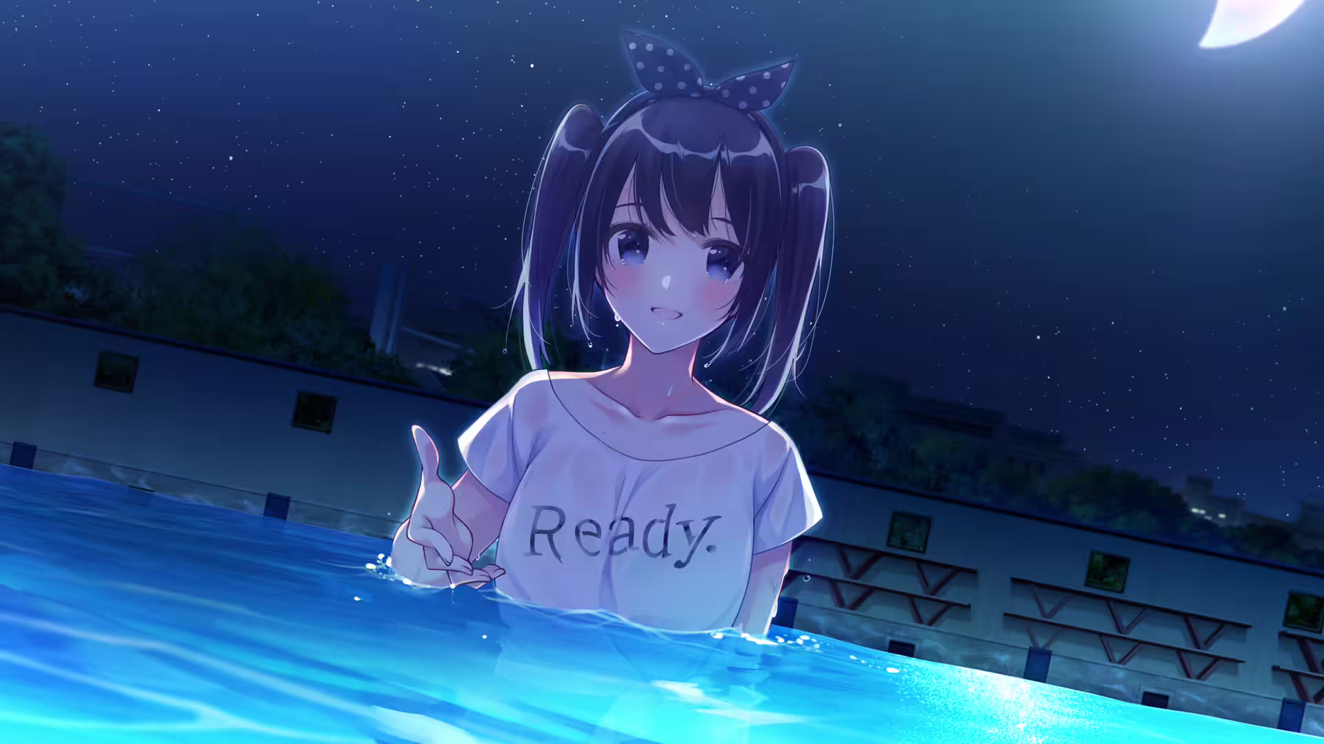 夜晚的泳池，隐藏的真心